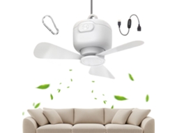 Ventilador De Teto A Bateria | Ventilador De Camping Com Controle Remoto Sem Fio, Soprador De Ar Com Gokoco