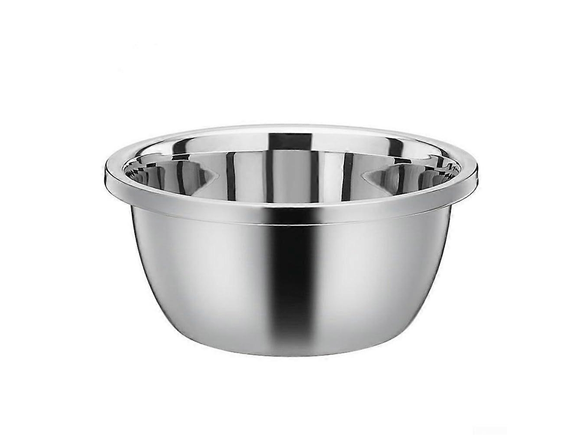 Tigela Grande De Aço Inoxidável Para Misturar, 28 Cm, Com Borda Para Facilitar O Despejo, Ideal Para Uso Multiuso Na Cozinha.