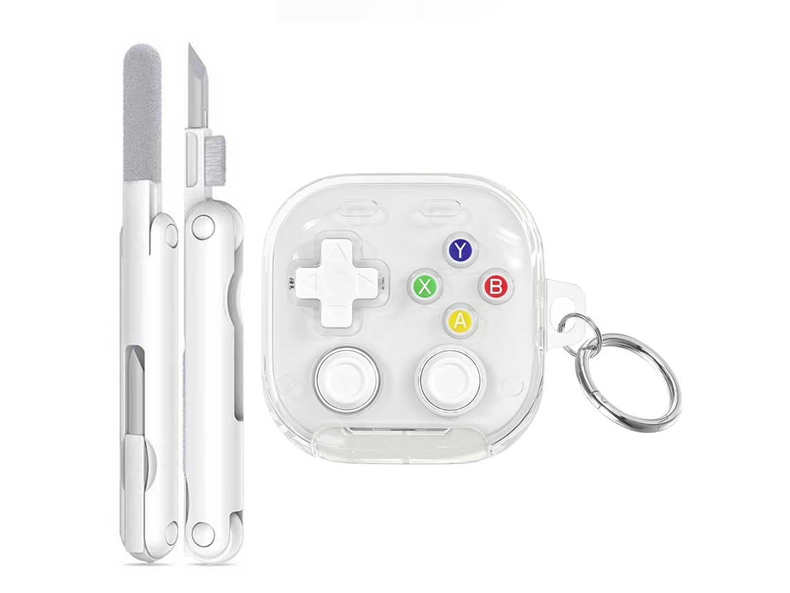 Capa CZHHMART para Samsung Buds 4/4 Pro com Chaveiro em Pu (branca)