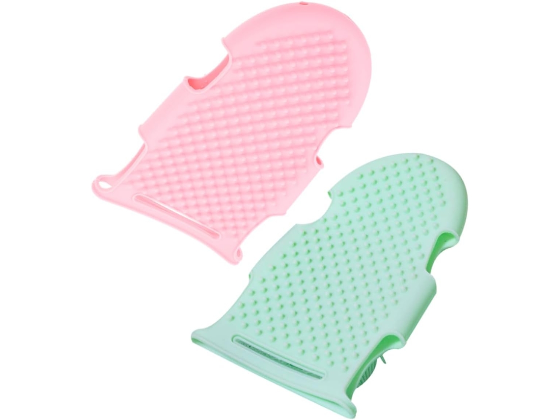 Conjunto De 2 Escovas Silicone Homoyoyo Para Esfoliação Corporal, Esponja Confortável Para Esfoliação E Massagem No