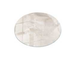 Tampo De Mesa Redondo Espelharte (70 Cm - Padrão De Textura De Mármore - Cremoso)