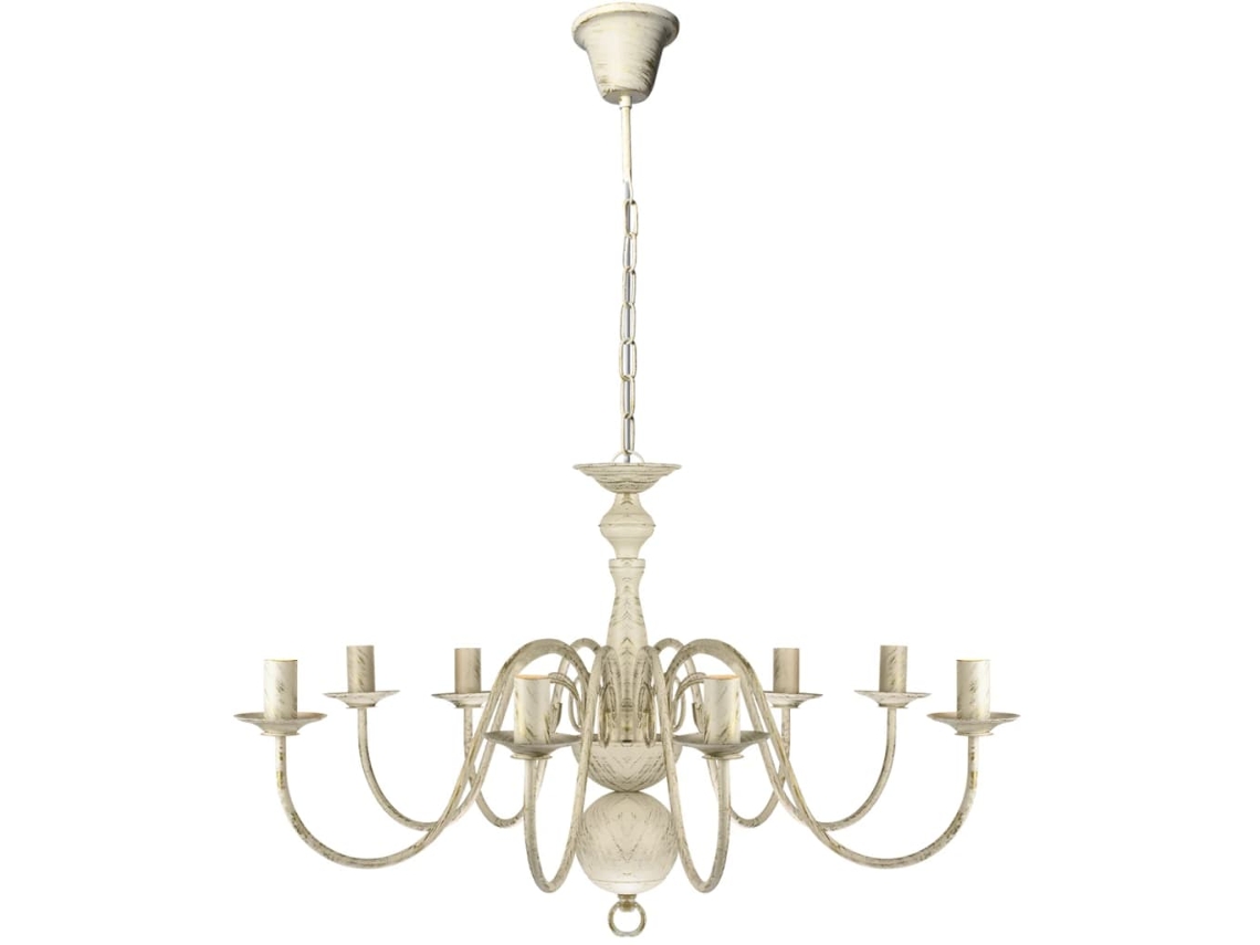 Candelabro VIDAXL White Metal (80 x 45)