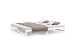 Sofá cama de Puxar 2x Cm Pinho Maciço Branco MAISON EXCLUSIVE (80x200)