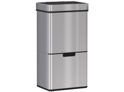 Lixeira Sensor 47l+2x12,5l, Inox, Separação Lixo, Automática, Movimento, Cozinha. Ge