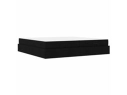 Estrutura de Cama com Colchão Tecido MAISON EXCLUSIVE 2 Pcs Preto