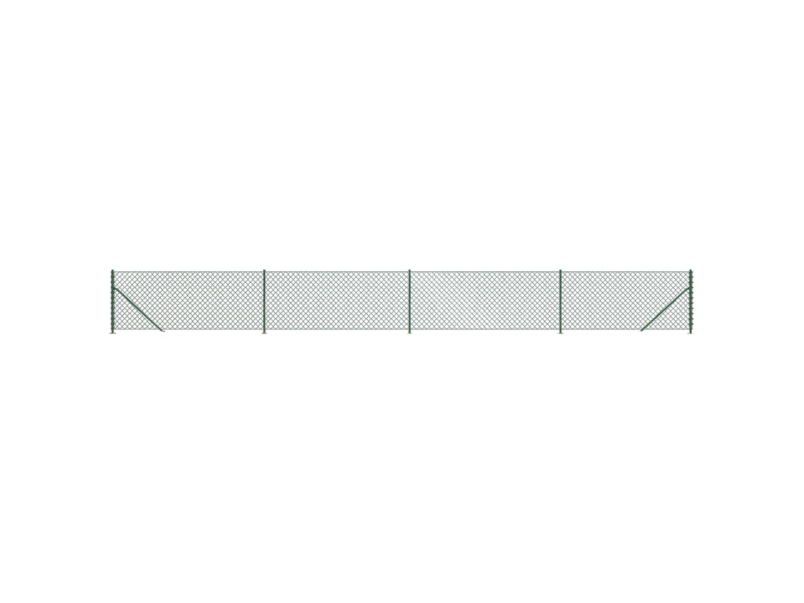 Chain Link Fence, Chain Link Fences Vidaxl Verde Aço (1 X 10 M)