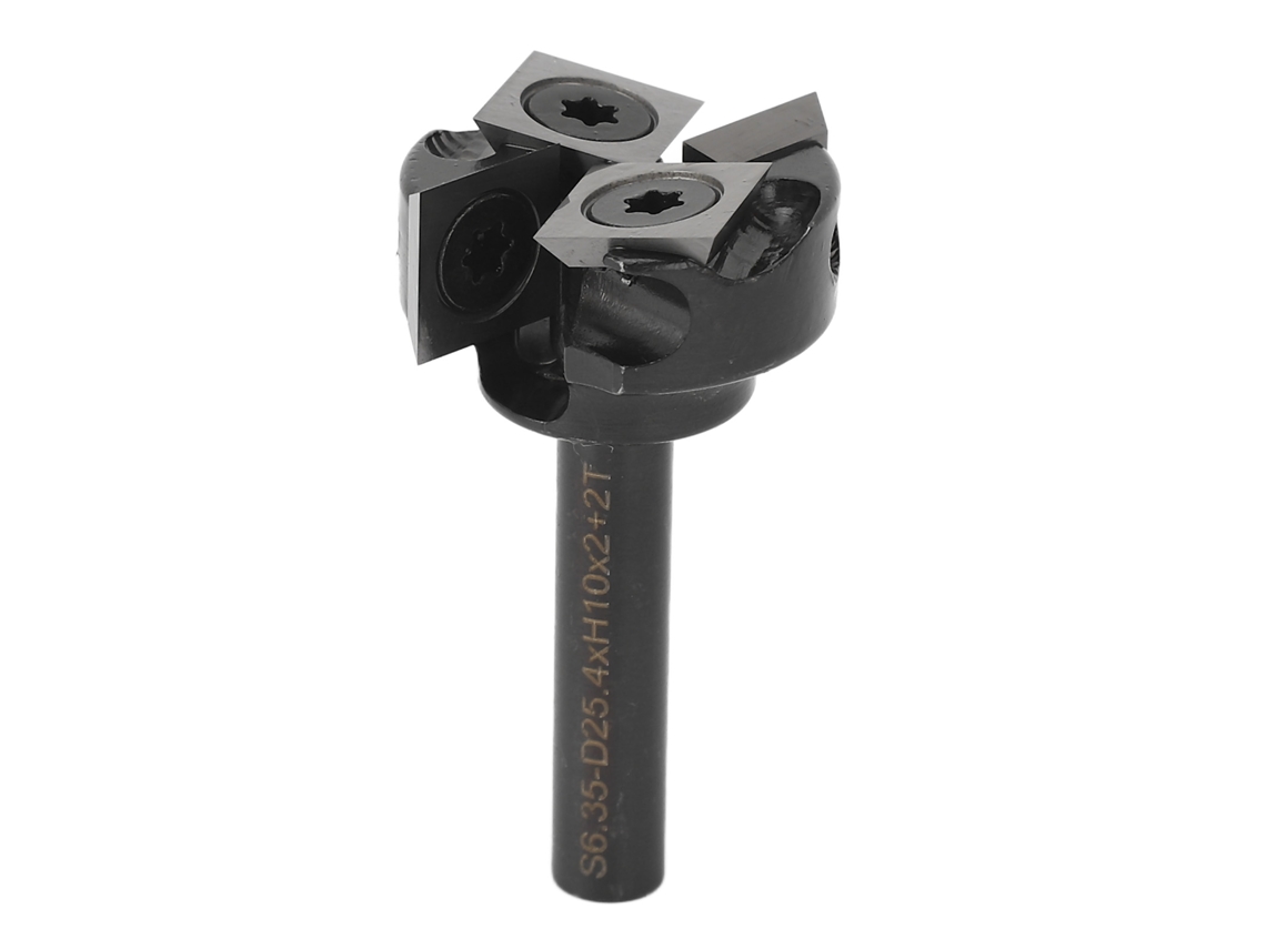 Broca De Roteador Para Cnc, Superfície De Spoilboard, Cabo De 1/4", 4 Lâminas, Aplanador De Chapas, Lâmina De Carbeto, Diâmetro De Corte De 1"