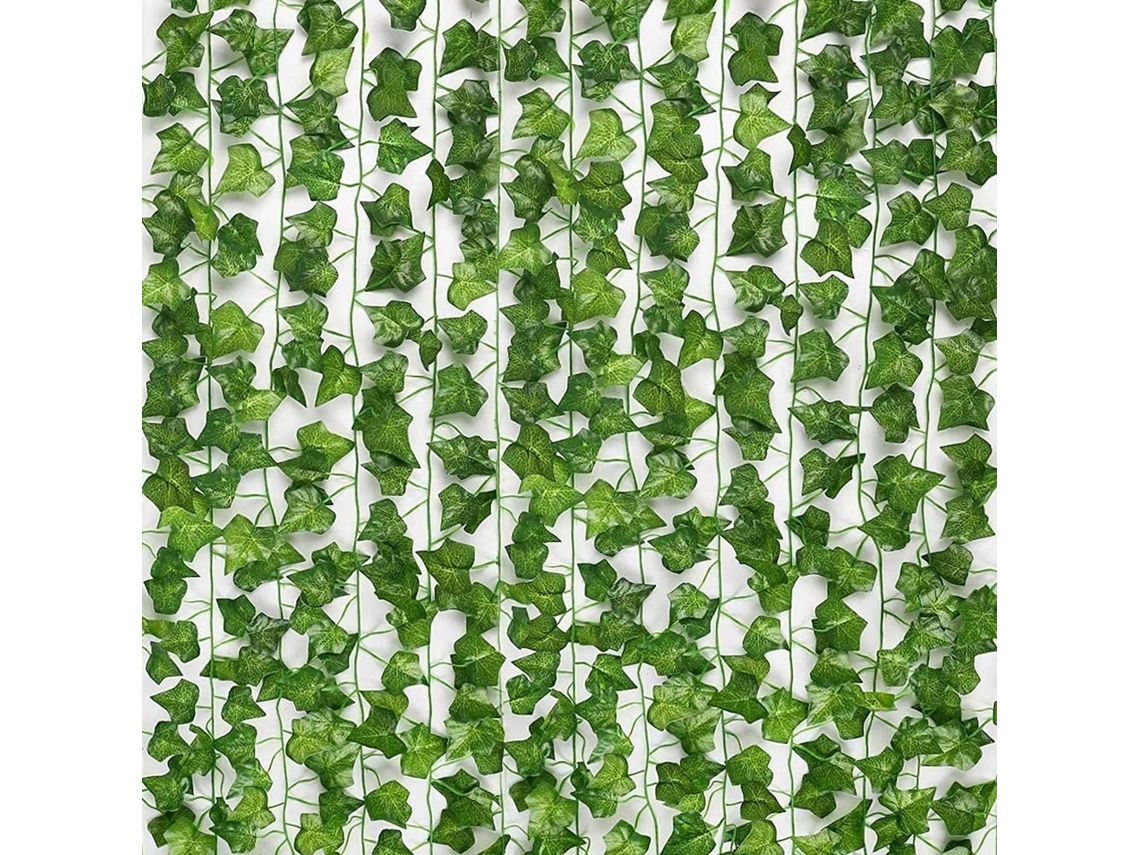 Guirlanda De Hera Artificial Com 24 Peças 2, 1 M De Comprimento, Resistente Aos Raios Uv, Com Folhas Verdes E Plantas Artificiais Para Pendurar