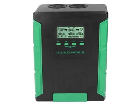 Controlador de carga solar MPPT com display LCD, regulador de tensão para baterias de lítio, corrente nominal 120A