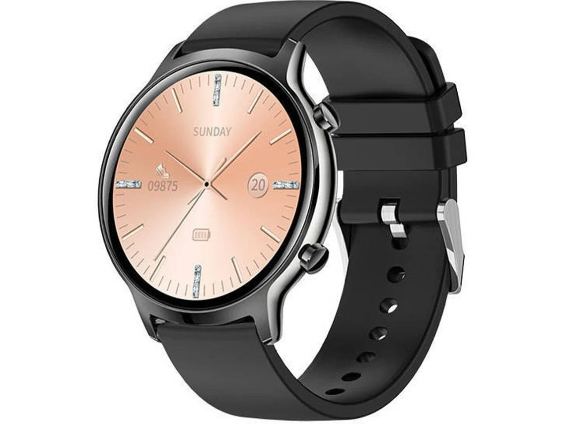 Smartwatch Feminino/masculino 1.3, Tela Táctil, Ip68, Frequência Cardíaca, Sono, Pedômetro, Rastreador, Ios/android Preto Yizhood