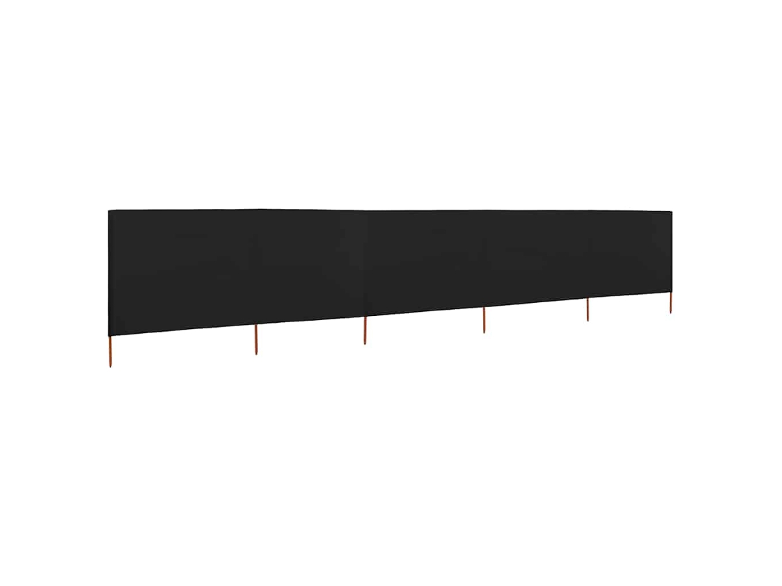 Maison Exclusive - Para-vento Com 5 Painéis Em Tecido 600x120 Cm Preto
