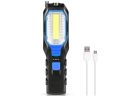 Luzes de Trabalho Recarregáveis Led Lanterna Portátil de 2800Mah com Base Magnética Luz de Acampamento com Rotação de 90 Luz de Inspeção de TURMIN