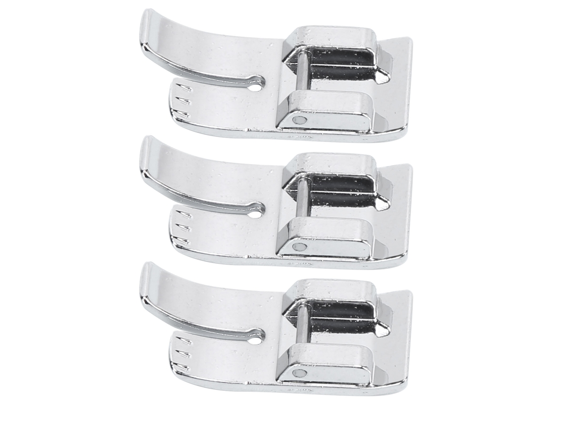 Conjunto de 3 Calcadores Lineares em Aço Inoxidável Duráveis ​​para Máquinas de Costura, Ideais para Substituir Acessórios Antigos. AQUAFORGE