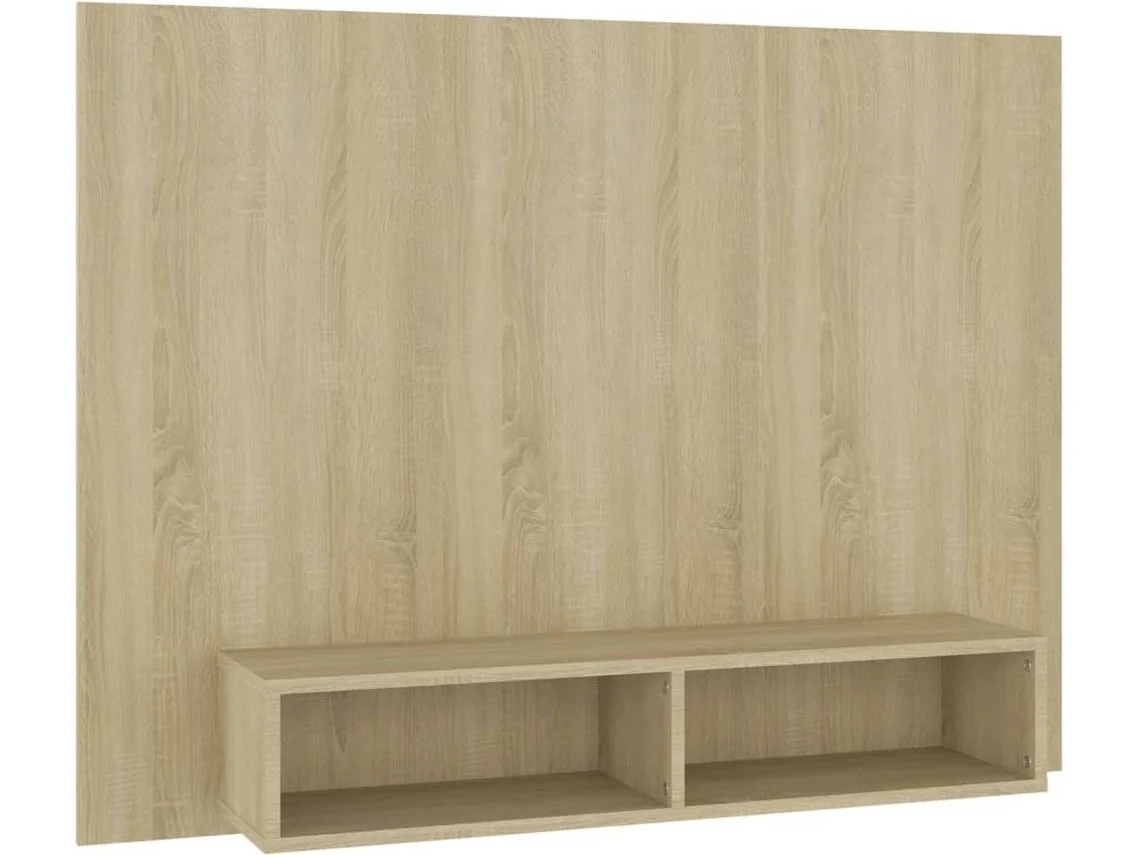vidaXL Armário parede p/ TV 120x23,5x90cm contraplacado carvalho sonoma