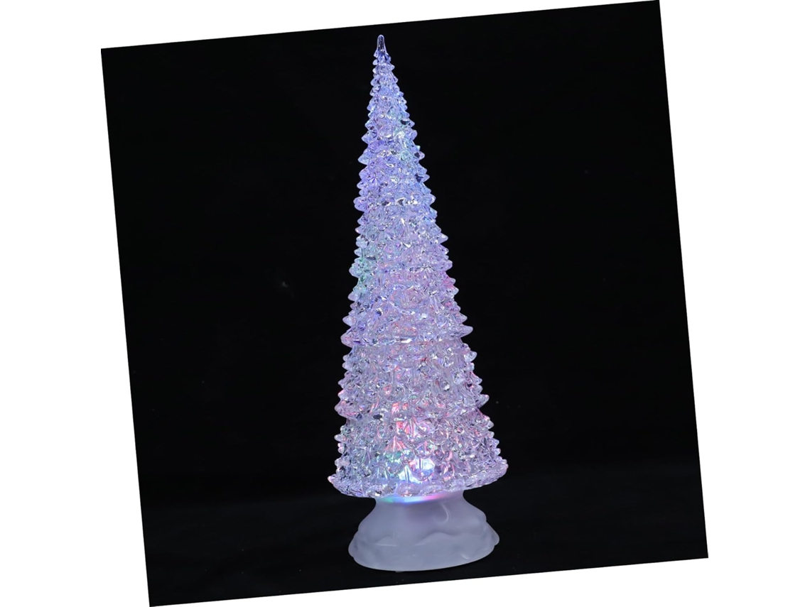 Abajur De Cabeceira Decorativo Em Formato De Árvore De Natal, Com Luz Branca.