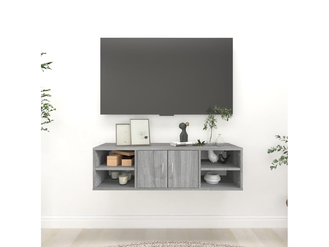 Estante MAISON EXCLUSIVE Derivados de Madeira Cinzento Sonoma (102x30x29 cm)