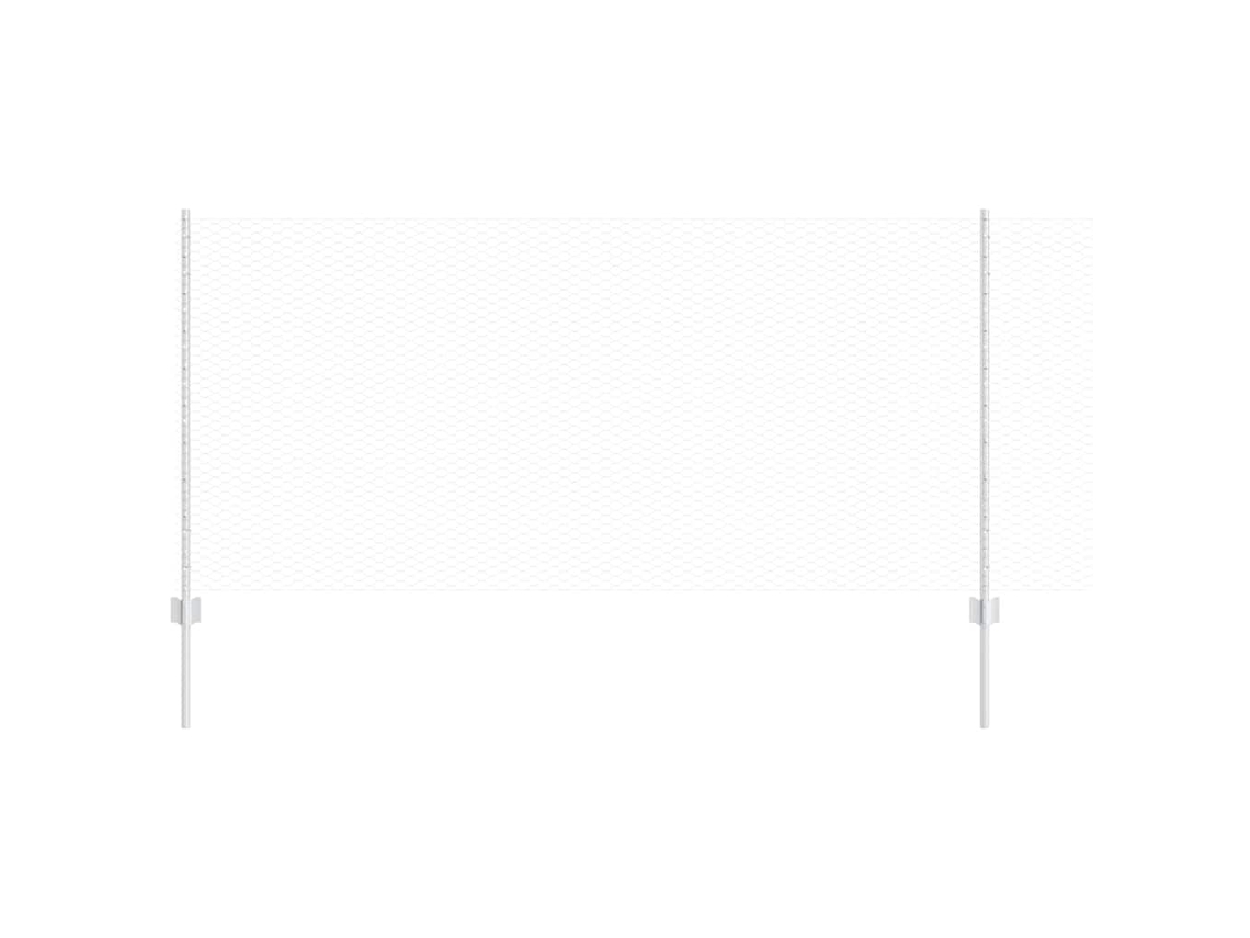 Conjunto 1 Painel De Cerca Vidaxl Prateado Aço (50 X 1 M)