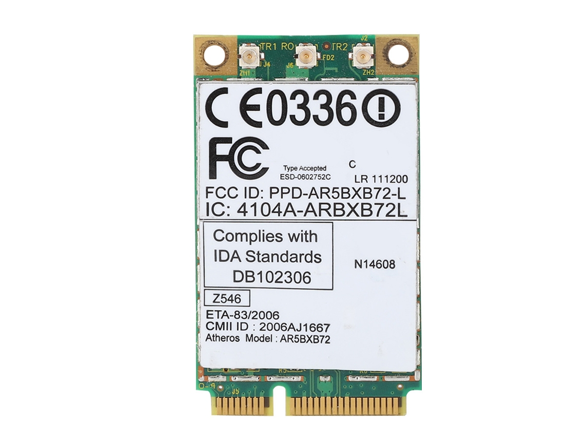 Cartão De Rede Dual Band Mini Pci E 300m Ar5bxb72 Para Lenovo/ibm T60/t61 Luz Dourada