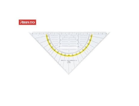 Régua Geometria Com Cola 25 Cm Em Plexiglas Transparente Importado Da Alemanha Aristo