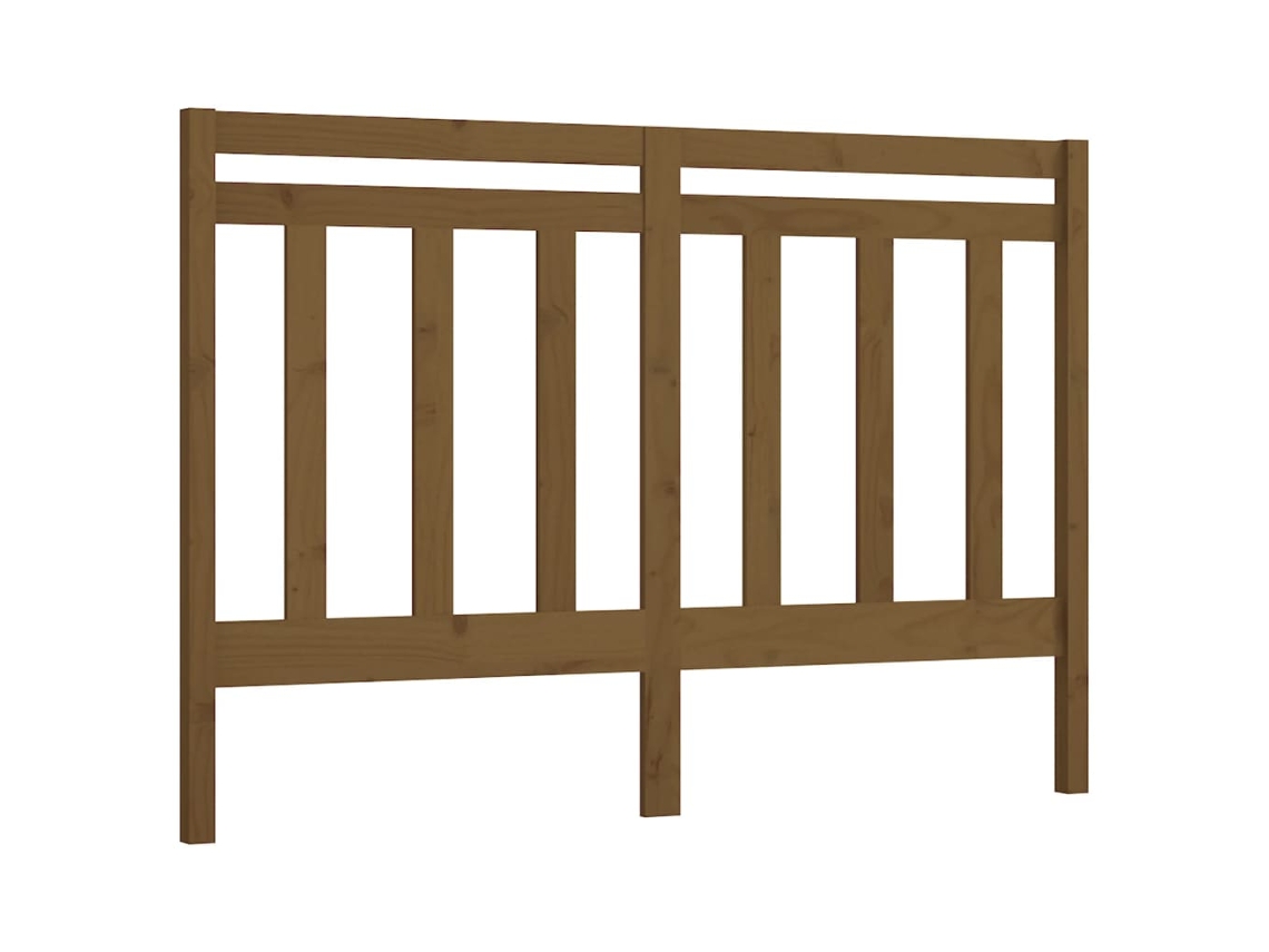 Cabeceira de cama MAISON EXCLUSIVE em pinho maciço castanho, 126x4x100 cm
