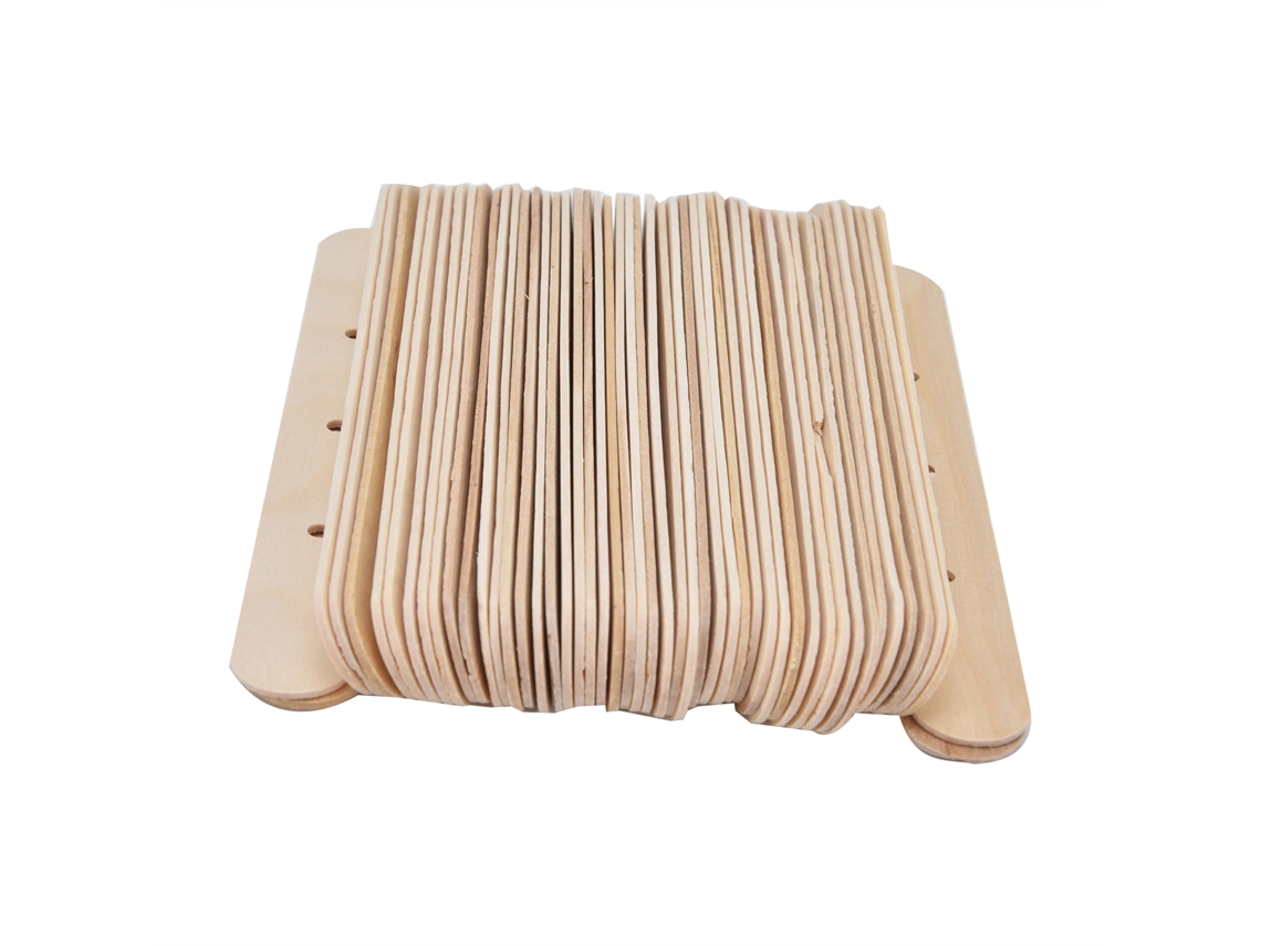 50pcs Suporte de Pavio de Vela em Bétula Reutilizável (150x20mm) | S/MARCA