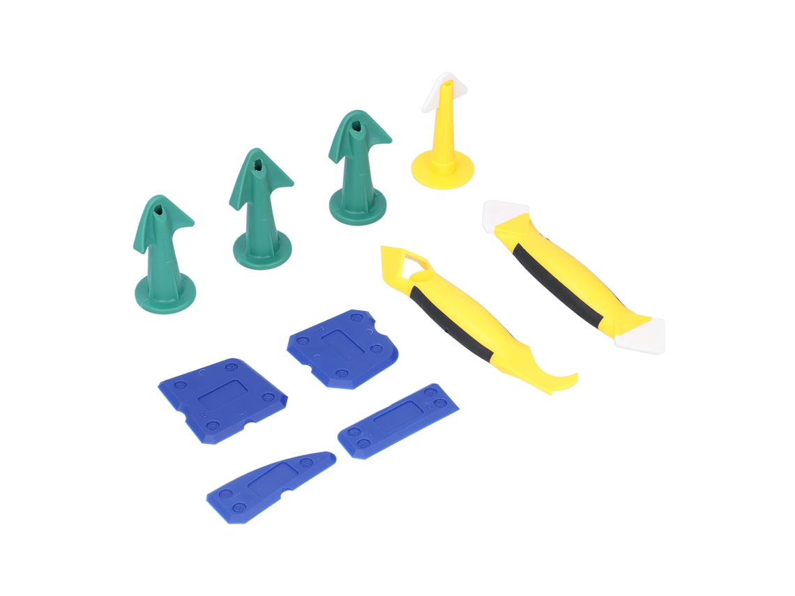 Kit De Ferramentas De Calafeteamento: 10 Peças Para Limpeza, Remoção De Junta E Grout, Lixas E Placas De Raspagem
