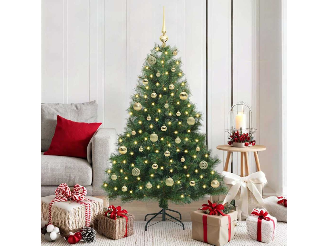 Vidaxl Árvore De Natal Artificial Com 150 Leds Verde 150 Cm Pe E Pvc