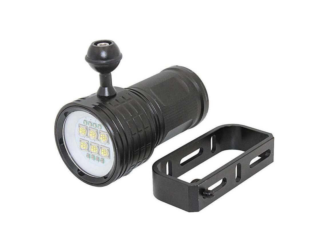 Lanterna Mergulho 7modos 80m 7200lm 6branco 4vermelho 4azul Fill Light Video Preto Yizhood