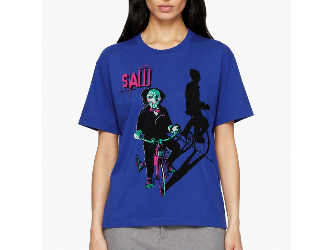 Rockinstone Saw Movie Billy On Tricycle Solid Royal Adult T-shirt Size:xl