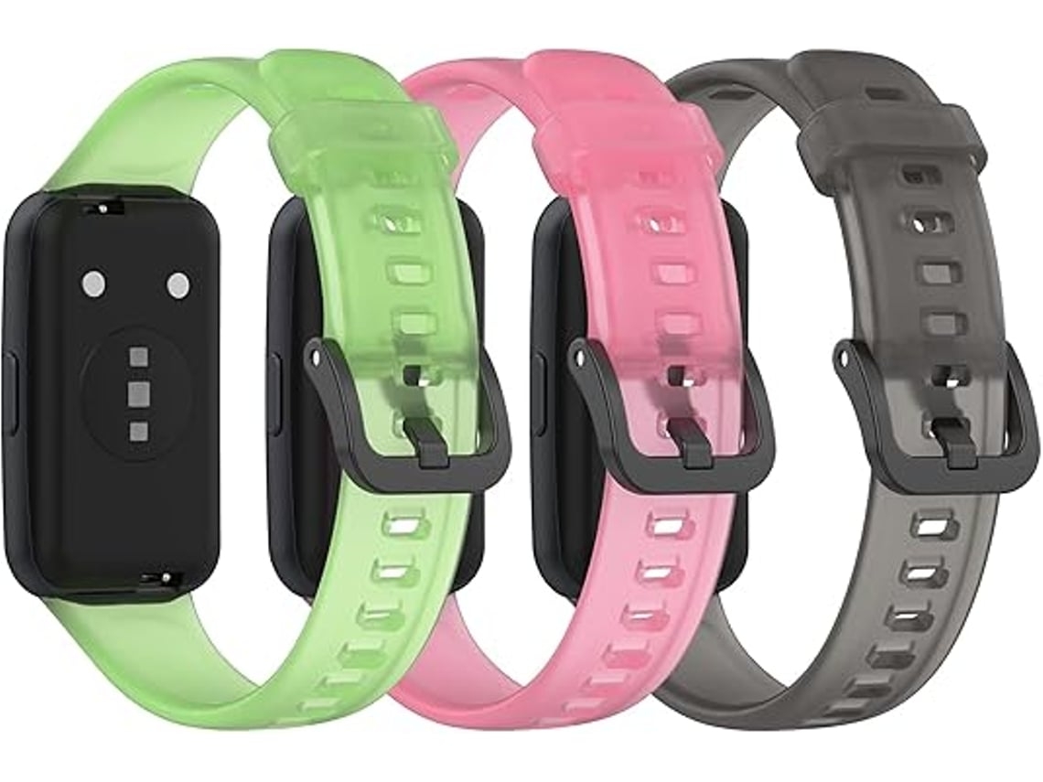 Lurelia Pulseira De Silicone Translúcida Ajustável, Compatível Com Huawei Band 7 (pacote 3)