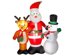 Decoração Insuflável de Natal Poliéster Cor Multicor 150x45x150 cm Outsunny