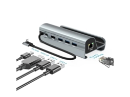 Docking Station para Legion Go/Steam Deck/ROG Ally Base Legion Go 6 em 1 com HDMI 2.0 4K 60Hz 1000Mbps Ethernet 3 X USB A Yizhood