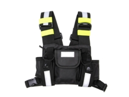 Suporte de Peito para Rádio Comunicador Bidirecional, Coldre Ombro Rádio, Colete, Bolsa Frontal Transporte Refletivo Rád GOKOCO