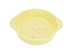Forma Redonda Para Bolo, Antiaderente, Reutilizável, Com Alças, Para Cozinha Doméstica Zeuxo (amarelo)