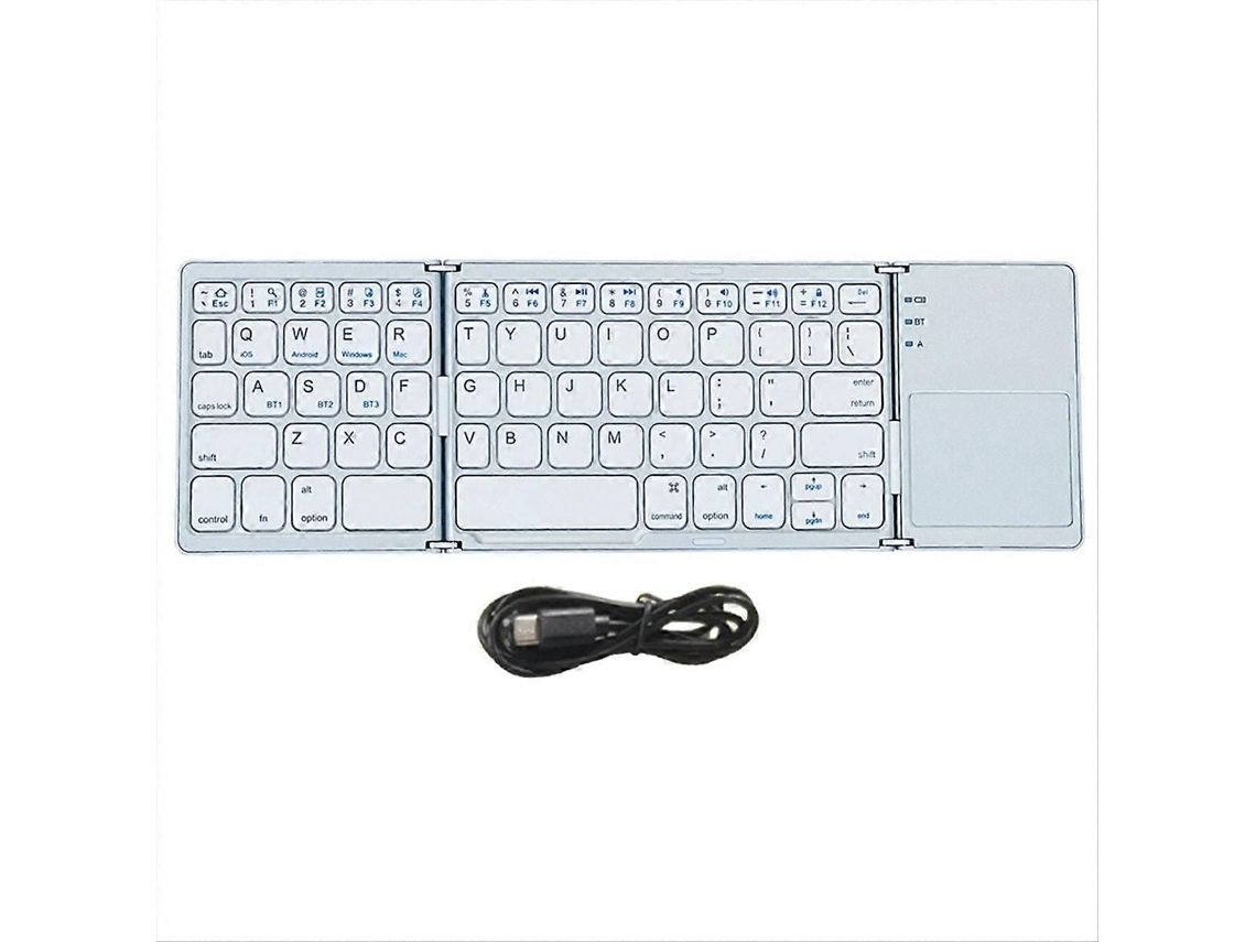 Teclado Bluetooth Dobrável com Touchpad para Tablets e Celulares TAISHENGDA