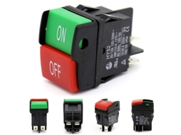Interruptor de botão Hy52 para eletrodomésticos e ferramentas elétricas 125/250 V 20/12 A