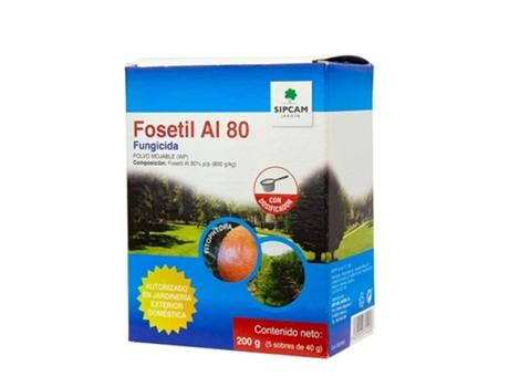 SIPCAM JARDÍN Fosetil Al 80 Wp Fungicida Especifico Caja 200 Gr 5 X 40 Gr