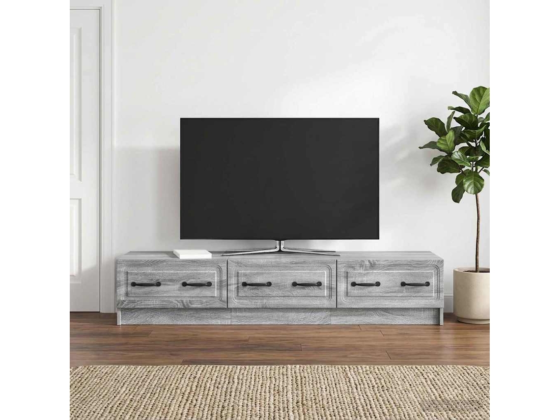 Vidaxl Gabinete Para Tv 147 X 34,5 X 27 Cm Sonoma Cinzento