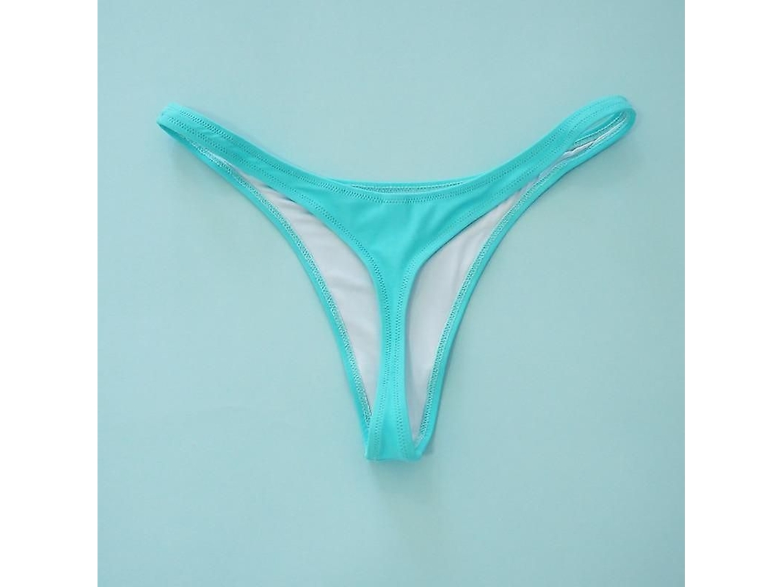 2026 braguitas de Bikini Tanga para Mujer de Baño em Cor Sólida com Material de Poliéster Elastano Nylon