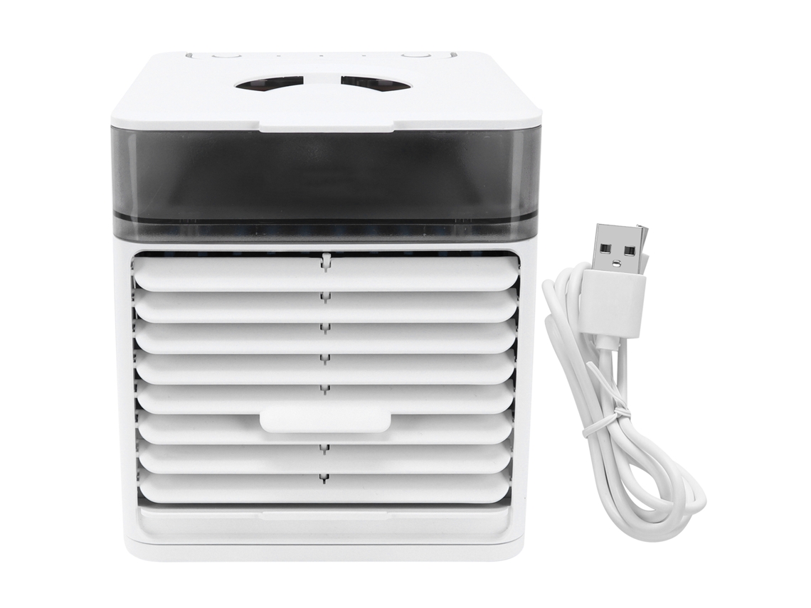 Ventilador Ar Condicionado Mini 7 Led Purificação Aromaterapia