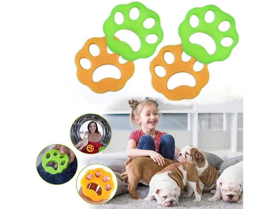 Bola removedora de pelos para máquina de lavar, 4 depiladores de roupas para máquina de lavar, para limpeza de pelos de animais de estimação e detrito