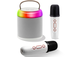 Mais Nova Máquina De Karaokê Portátil Alto Falante Bluetooth Portátil Com 2 Microfones Sem Fio Para Crianças E Adultos Presentes De Aniv Yizhood
