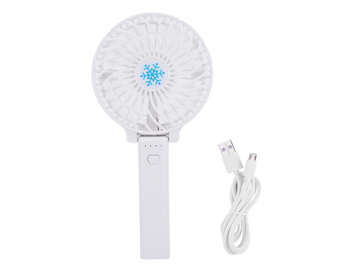 Ventilador Portátil Recarregável Usb Branco Mesa Worten