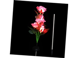Luminária Solar Led Em Formato De Rosa Artificial Para Jardim, Gramado E Áreas Externas, Ideal Para Gokoco