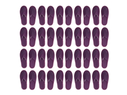 Baok - 20 pares de sapatos descartáveis de algodão macio e respirável para viagens em hotéis, para homens e mulheres, com biqueira reforçada, roxo.