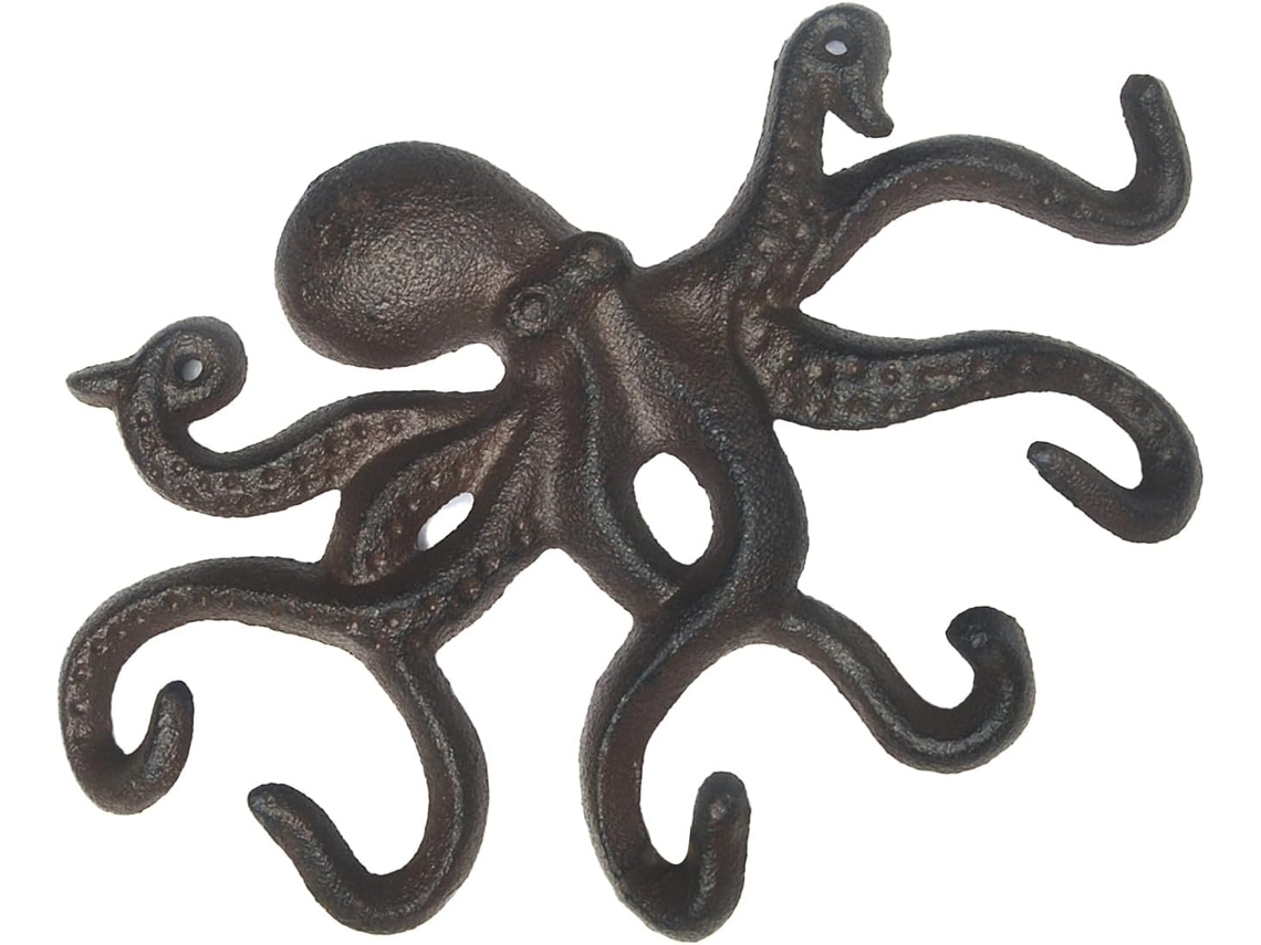 Suporte Decorativo Náutico Em Ferro Fundido, Com Formato De