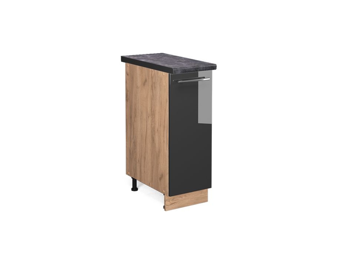 Móveis de cozinha Fame-Line, 30 cm, PT Antracite, Antracite Alto Brilho, Vicco