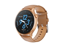 Smart Watch SHAH ARPAN Gtr2 Bluetooth Call Health Monitor Couro Marrom Dourado