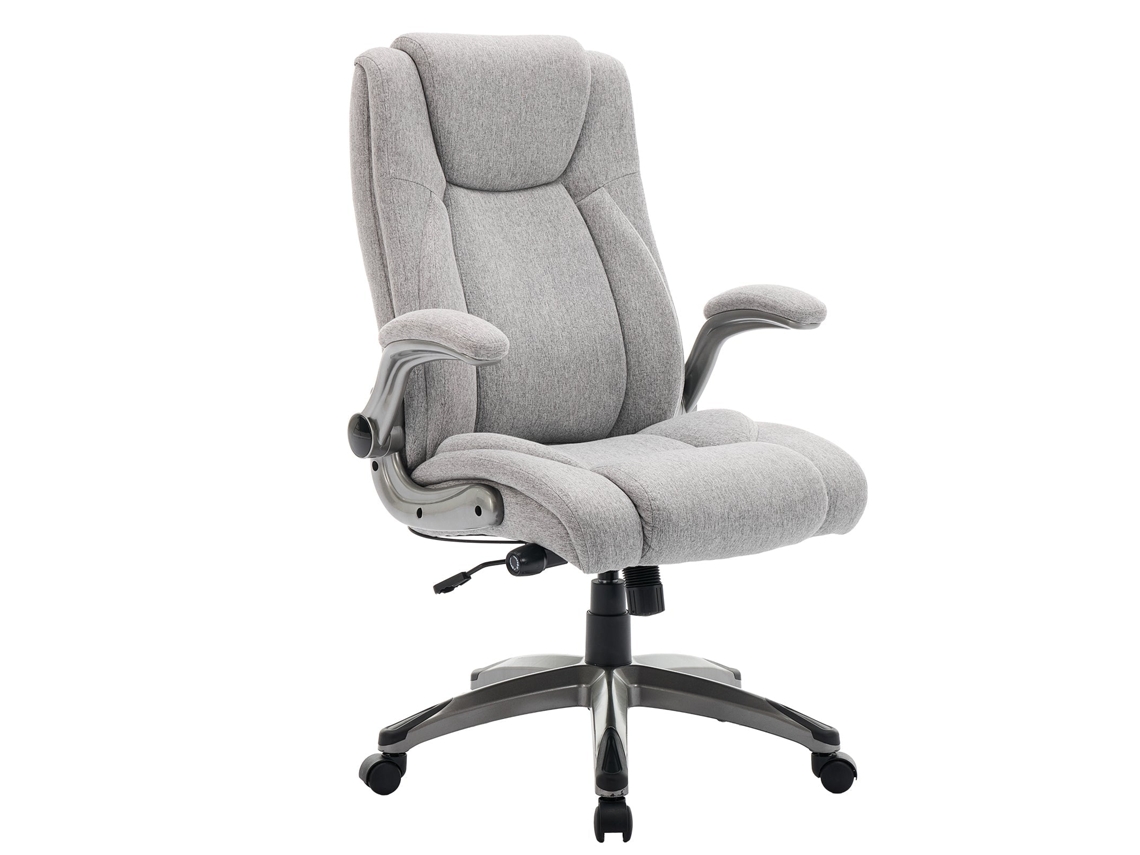 Smartue Cadeira De Escritório, Cadeira Executiva Ergonómica Giratória Com Uma Capacidade De Carga De 150 Kg, Cor Cinzento