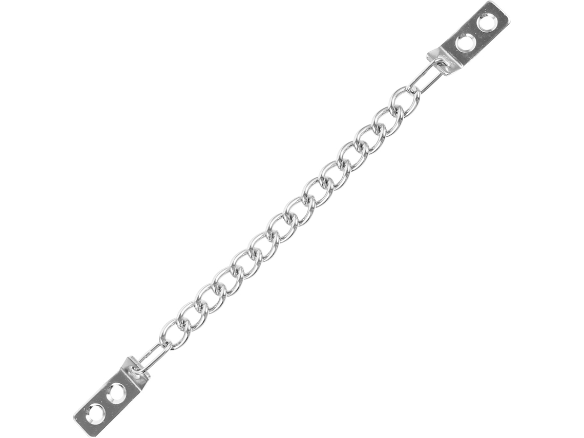 Corrente De Segurança Antifurto Em Metal Prateado Trava Porta